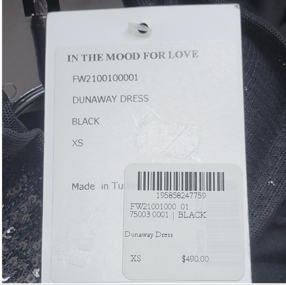 IN THE MOOD FOR LOVE Dunaway Black Sequined Open-Back Turtleneck Formal … - Picture 10 of 11